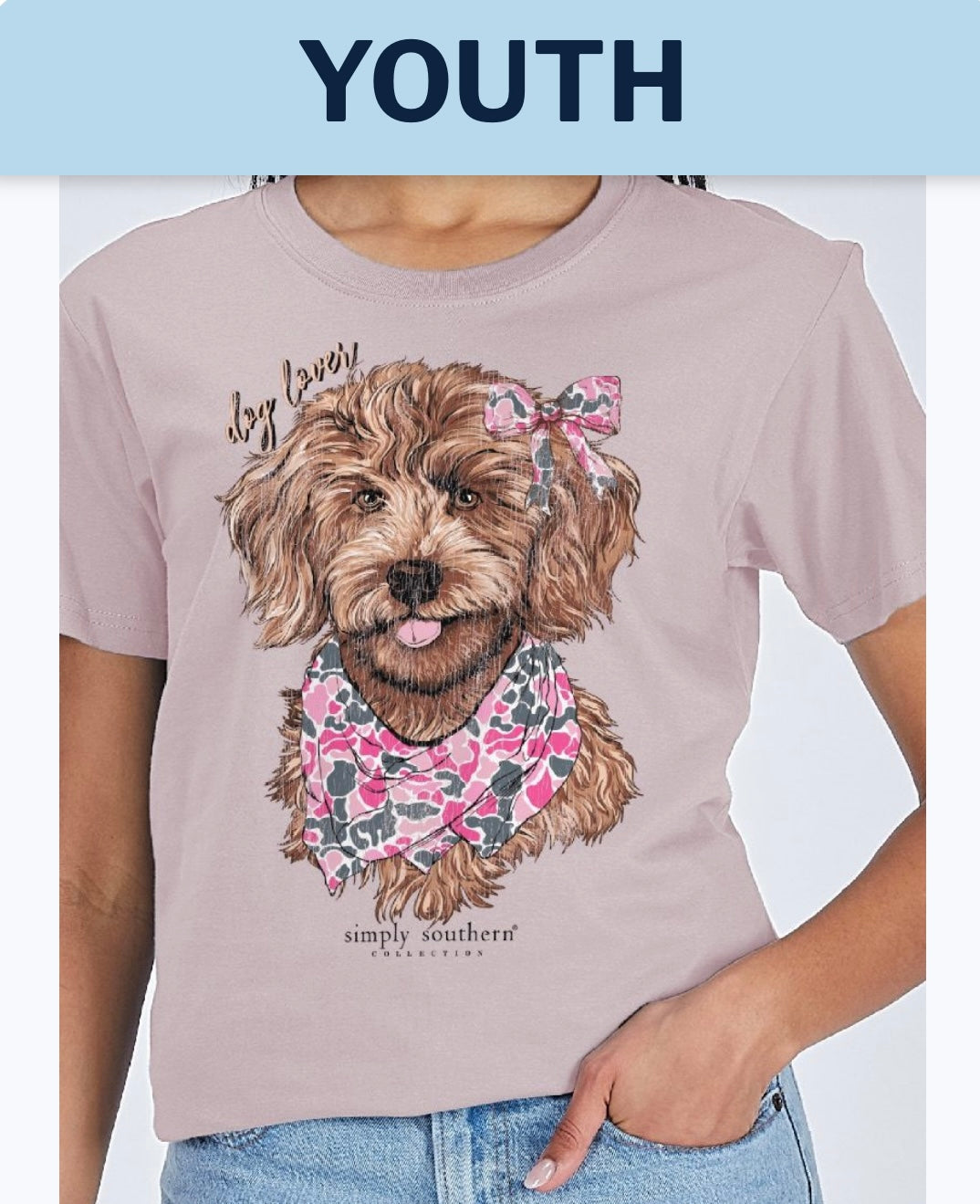 Simply Southern YOUTH Dog Camo Short Sleeve