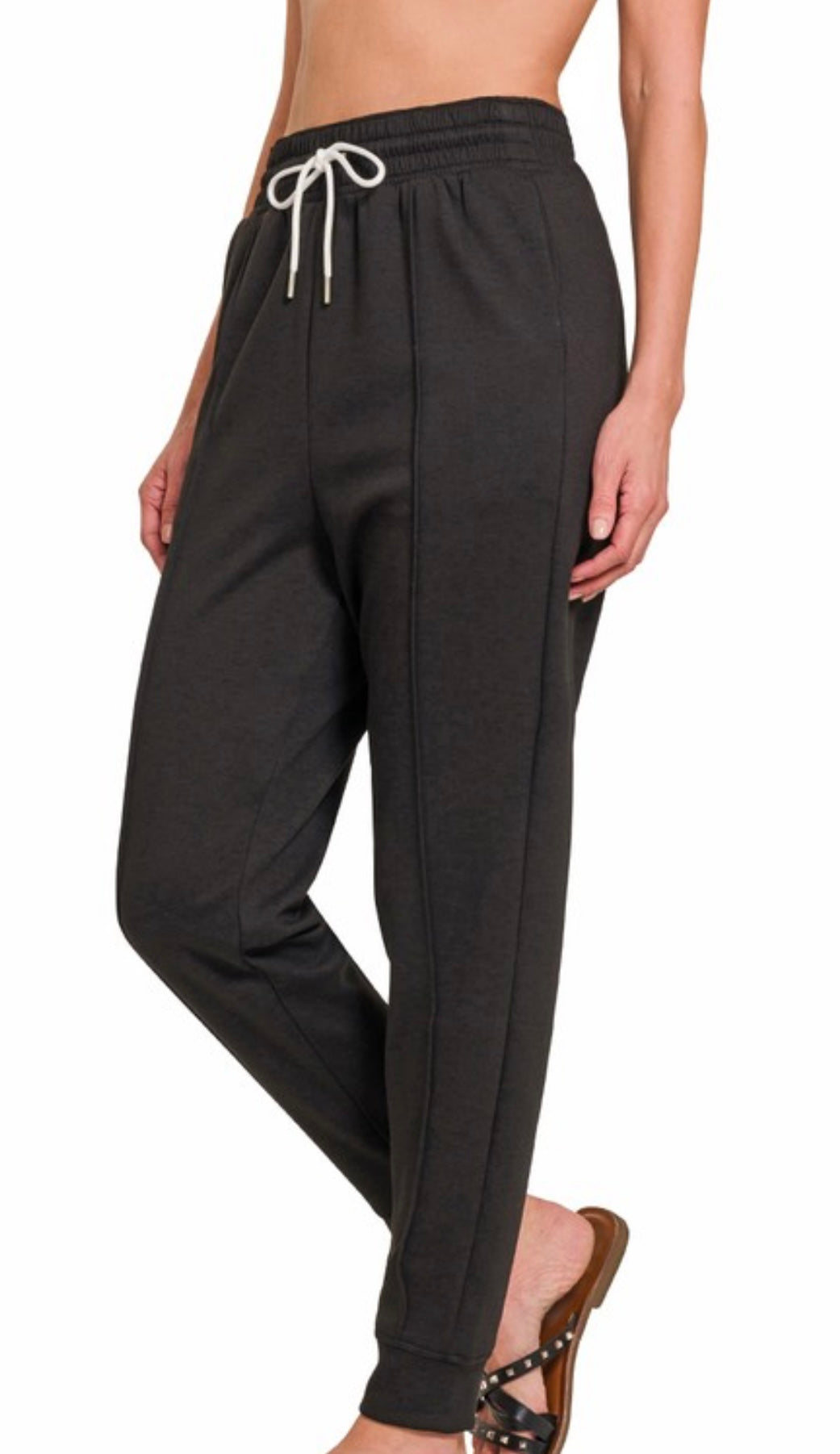 Zenana Scuba Sweatpants | Black