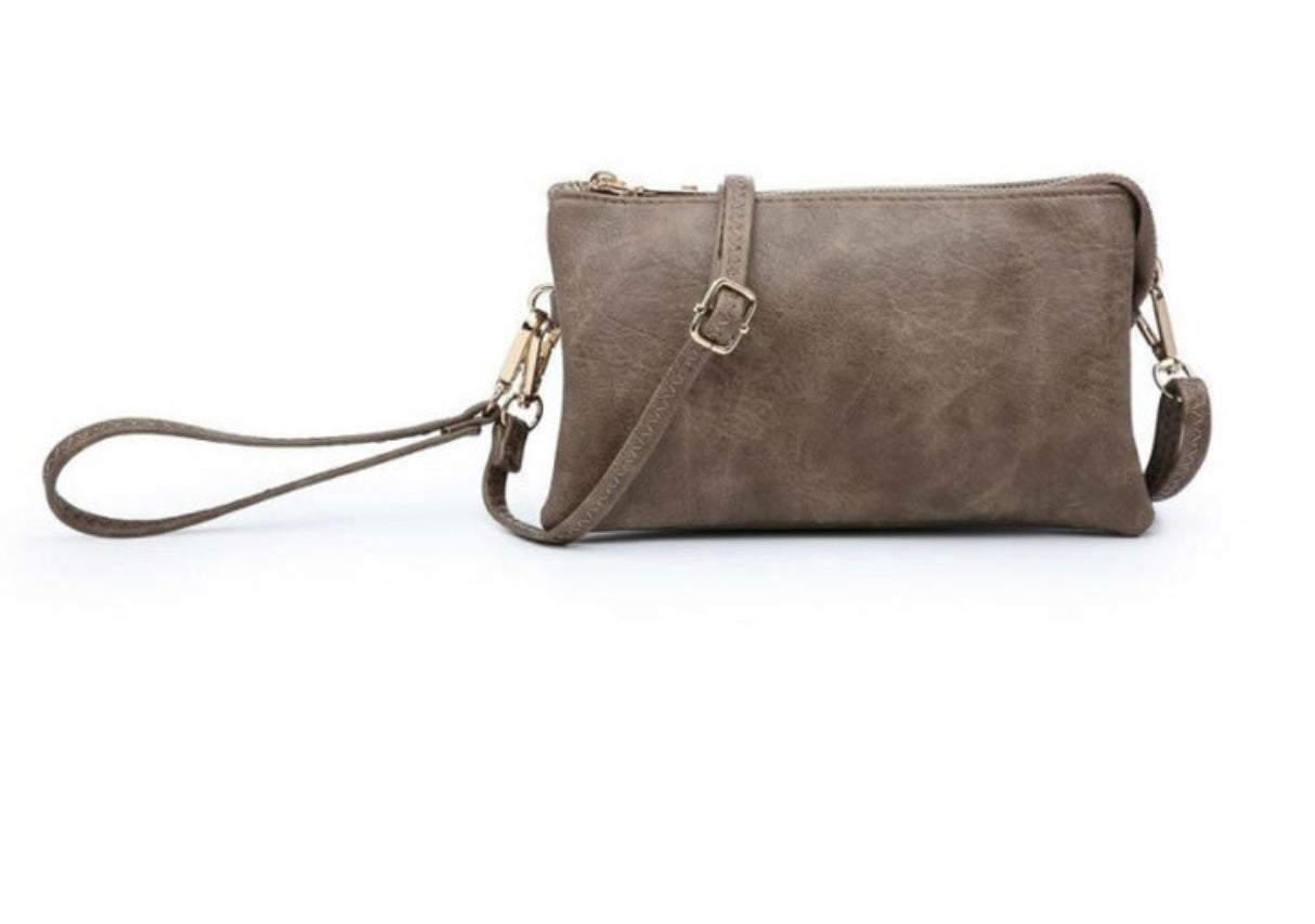 Riley Monogrammable 3 Compartment Crossbody/Wristlet, VARIOUS STYLES