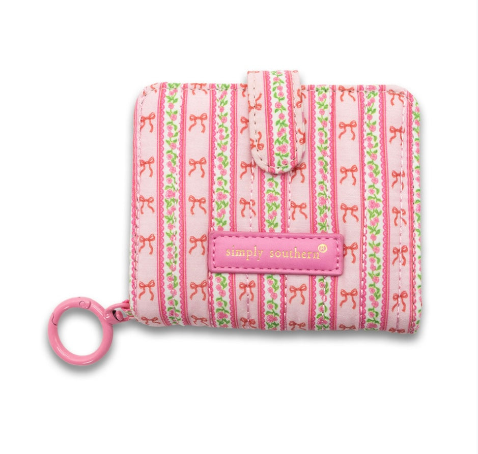 Quilted ID Wallet | Blush Stripe