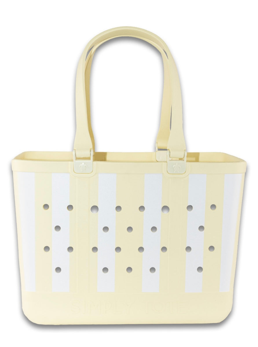 Simply Southern Tote | Stripe Lemon