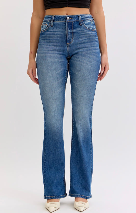 Cello Mid Rise Boot Cut - Dark Denim