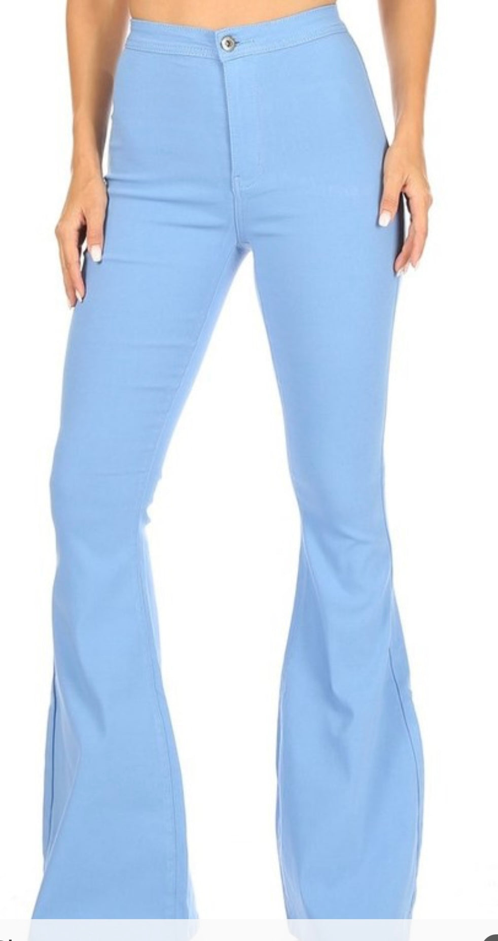 Baby blue super stretch bell bottom pants