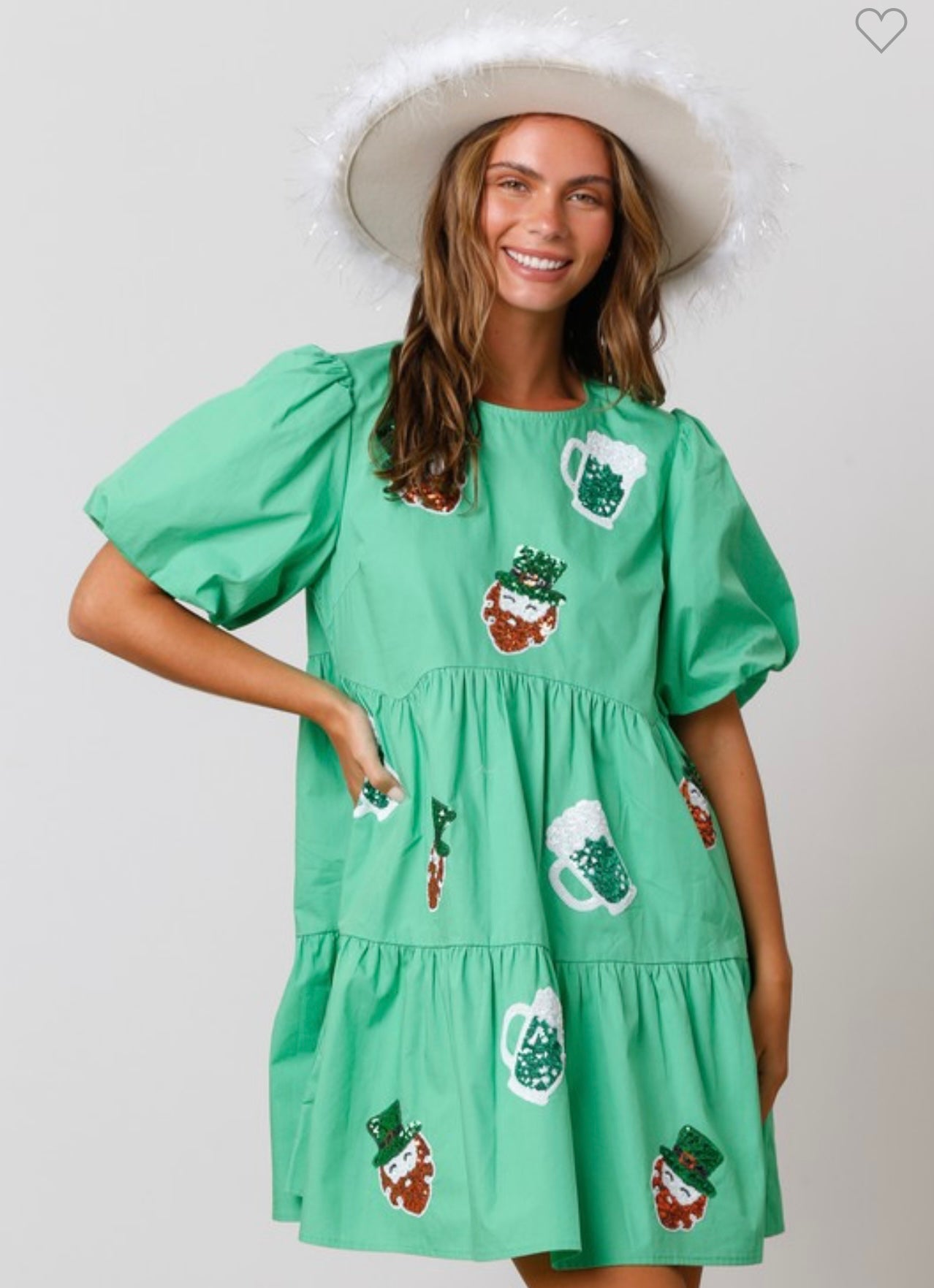 St. Patricks Leprechaun & Mugs Mini Dress