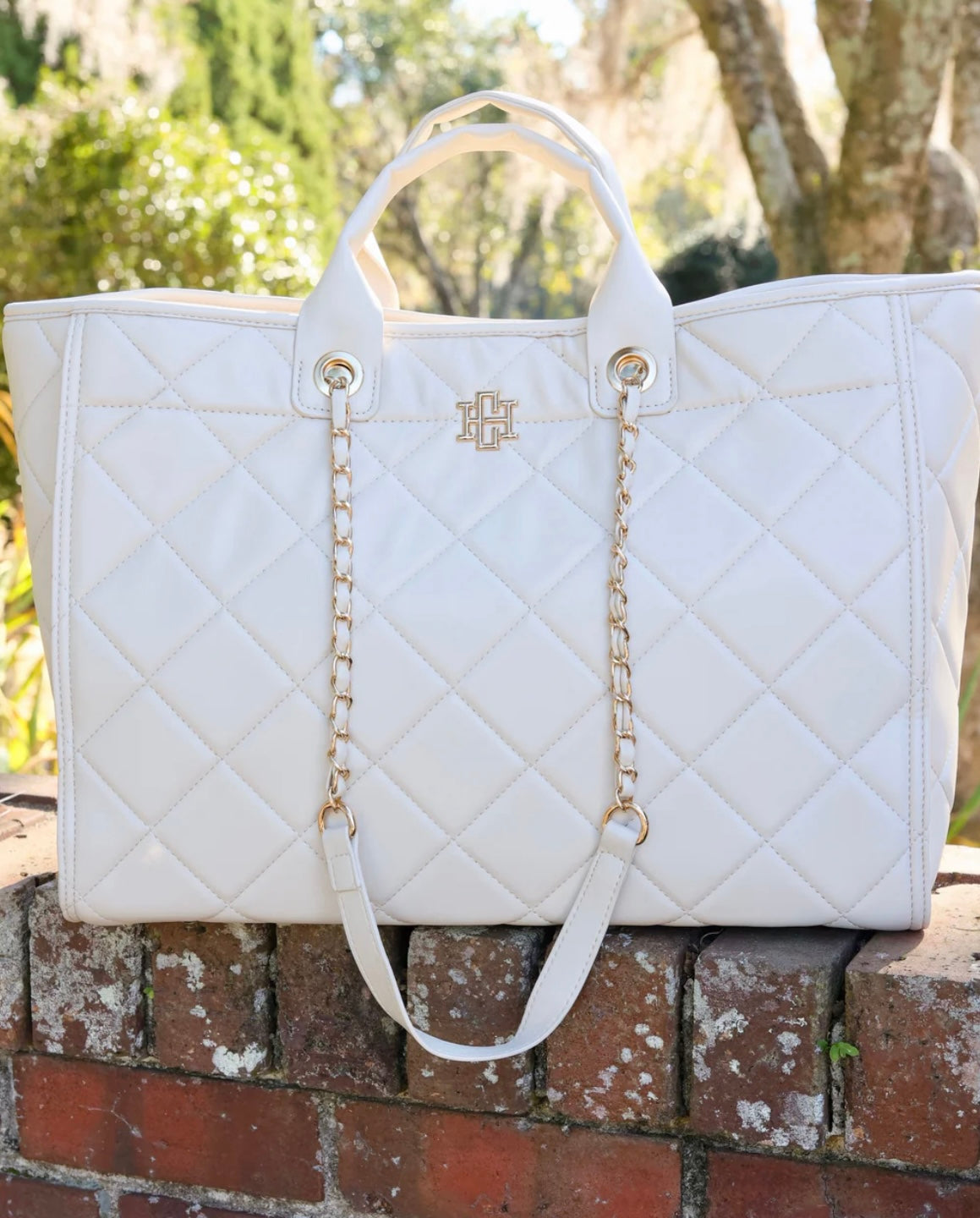 Melissa Tote Bag | Cream Quilted LD