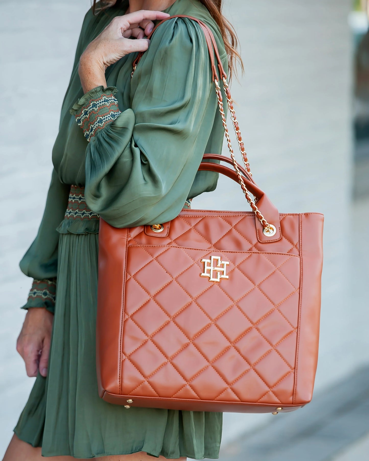 Kinzley Tote | Saddle LD