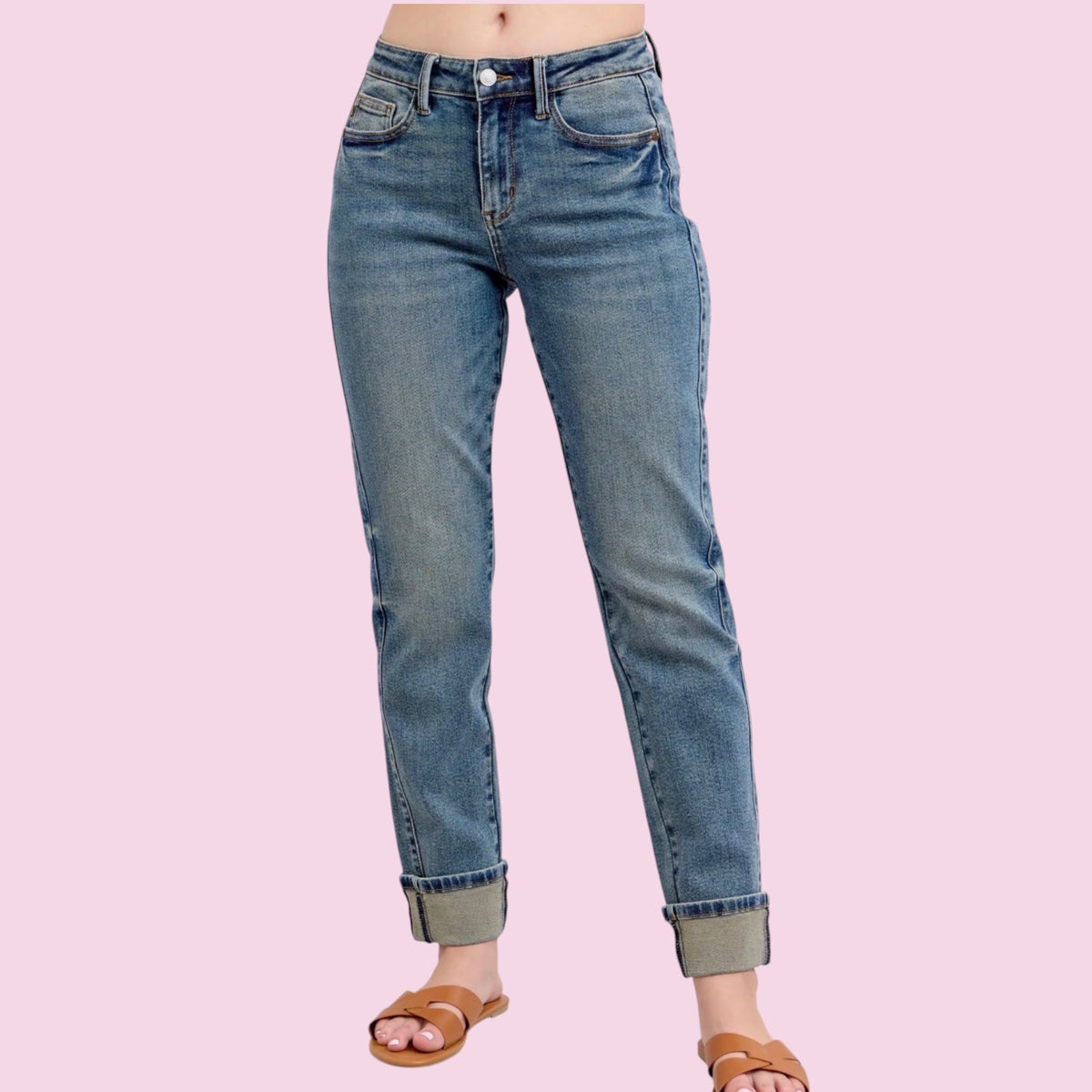 Judy Blue MR Vintage Wash Boyfriend w/ Cuff
