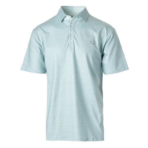 Fieldstone polo aqua & gray