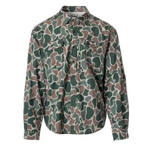Roost Camo Long Sleeve Button Down