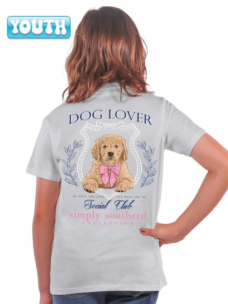 Simply Southern Youth "Dog Lover" Short Sleeve Tee
