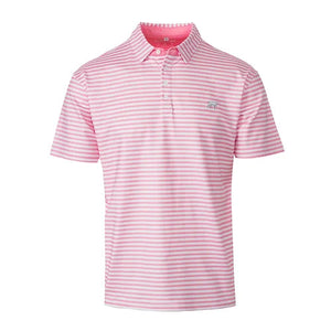 youth carlyle performance polo pink/white