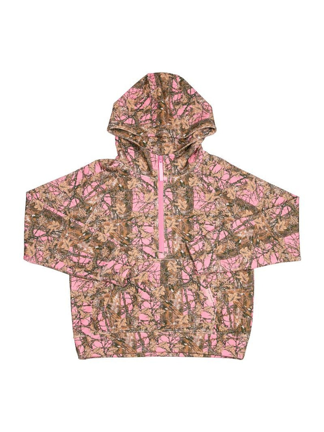 Alara Pink Camo Half Zip Hoodie