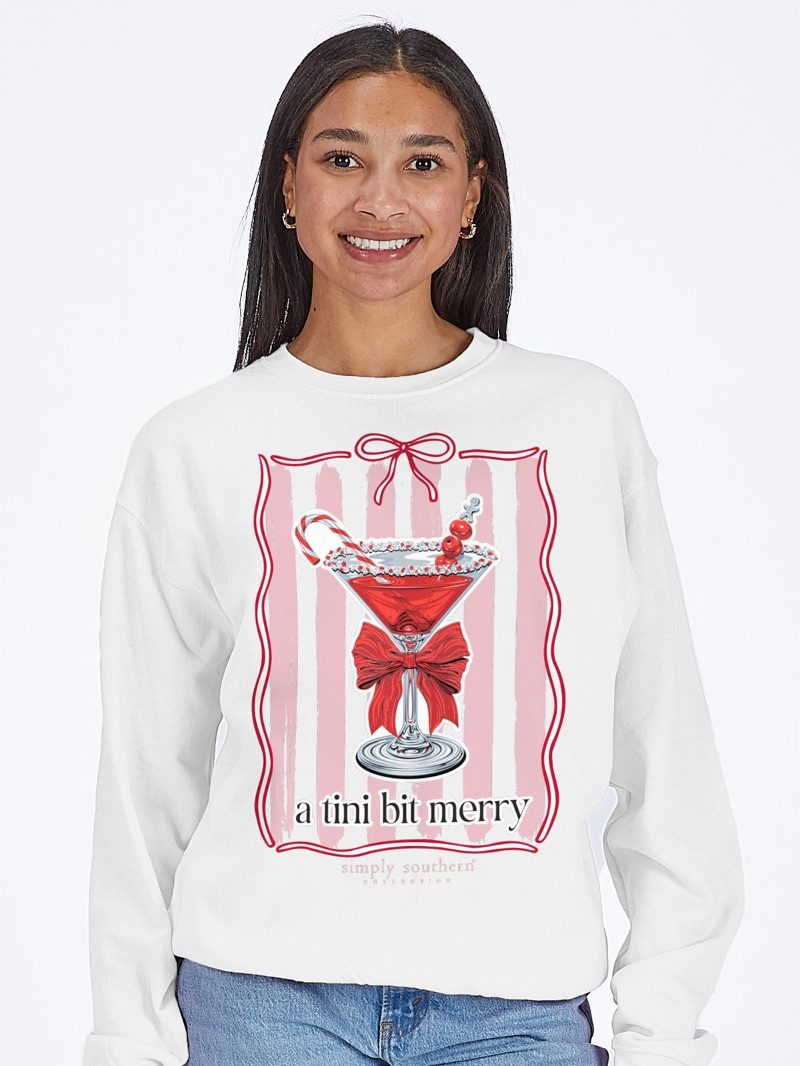 Simply Southern “ a tini bit merry” Crewneck