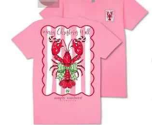 Simply Southern Youth Christmas Lobster Tshirt