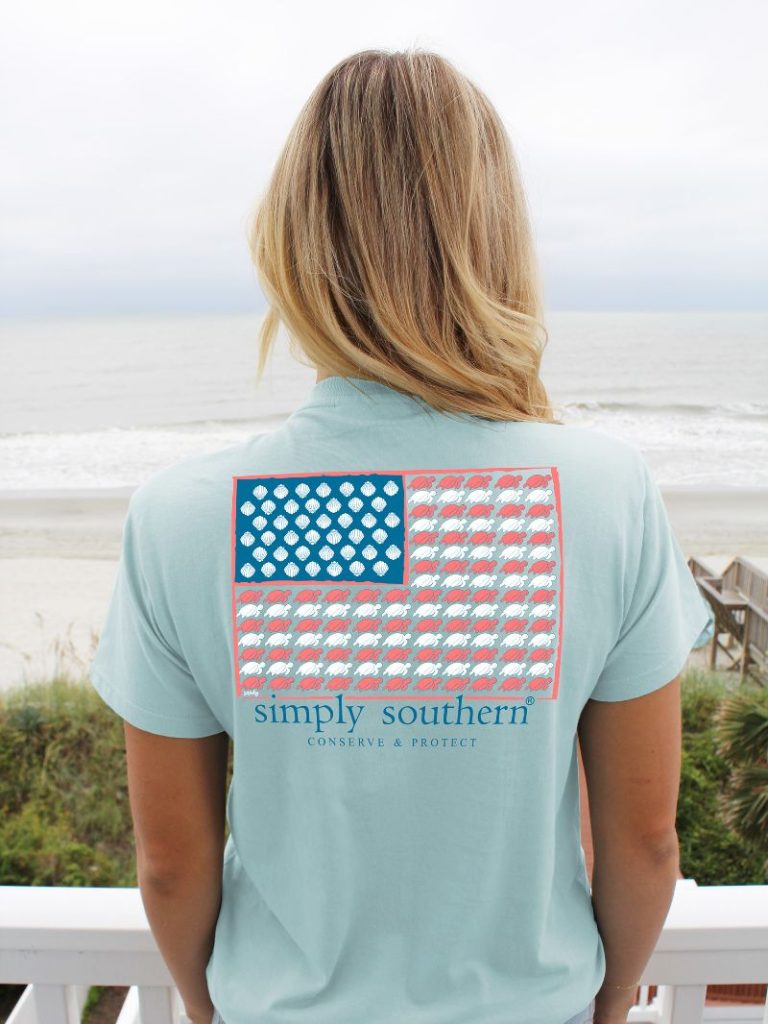 Simply Southern "Track Flag" Short Sleeve Tee