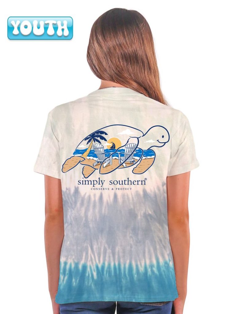 Simply Southern Youth "Track Chair Clouds" Short Sleeve Tee
