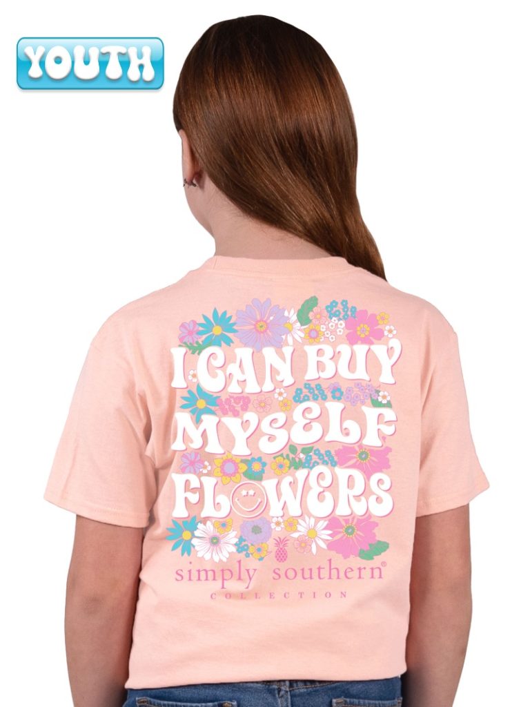 Simply Southern Youth flowers short Sleeve Tee (Copy)