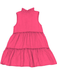 Simply Southern TieBack Dress in Hot Pink