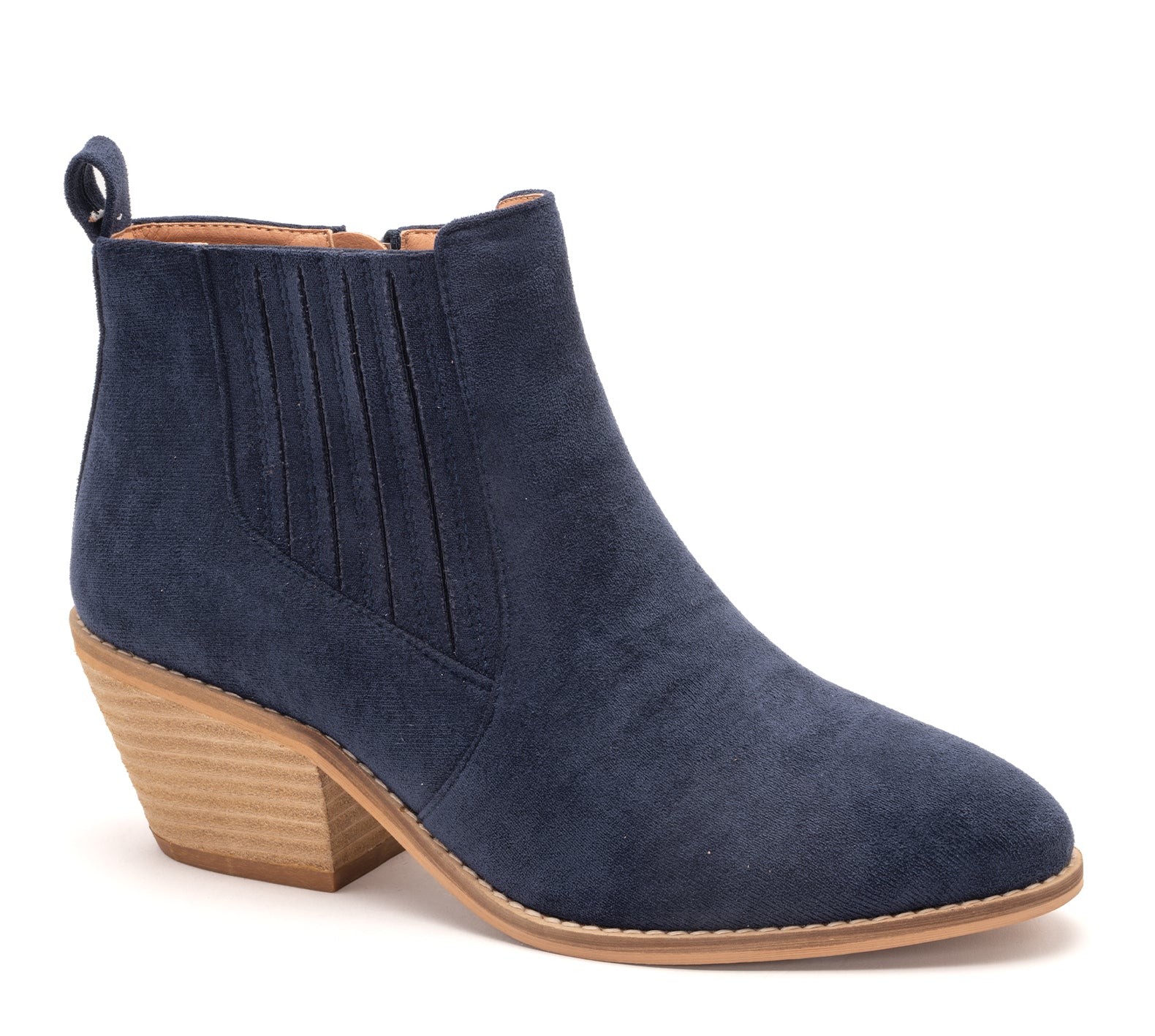 Corky navy suede boots