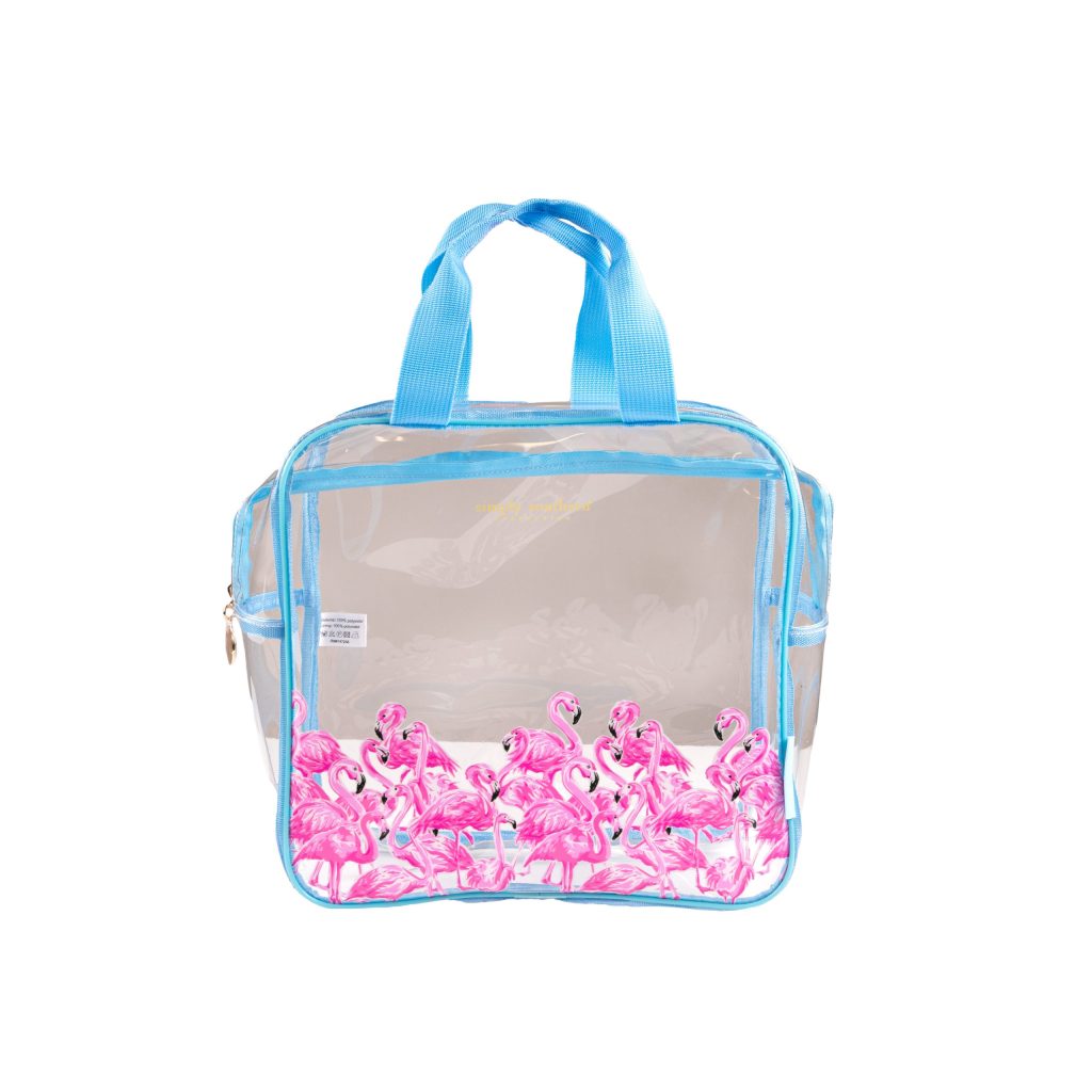 Simply Southern CLEAR LUNCH BOX IN FLAMINGO