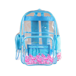 Simply Southern clear backpack in flamingo