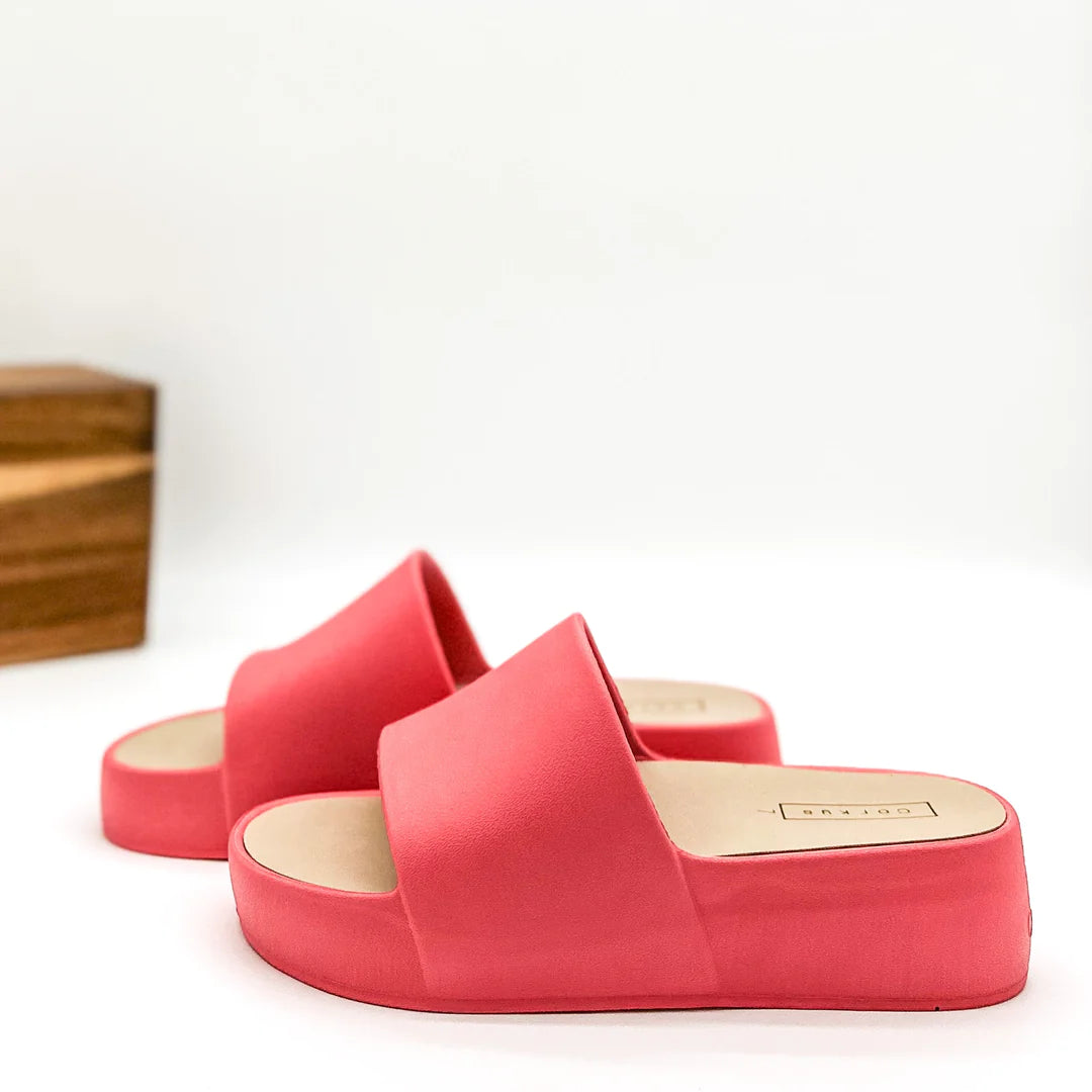 Corkys Popsicle Slide Sandals in Coral
