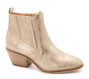 Corky metallic gold boots