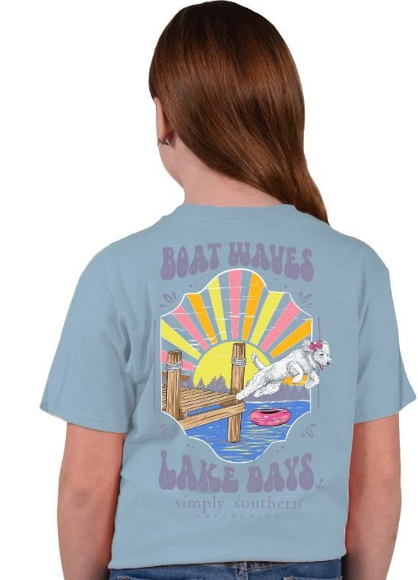 Simply Southern “lake” Youth Short Sleeve Shirt