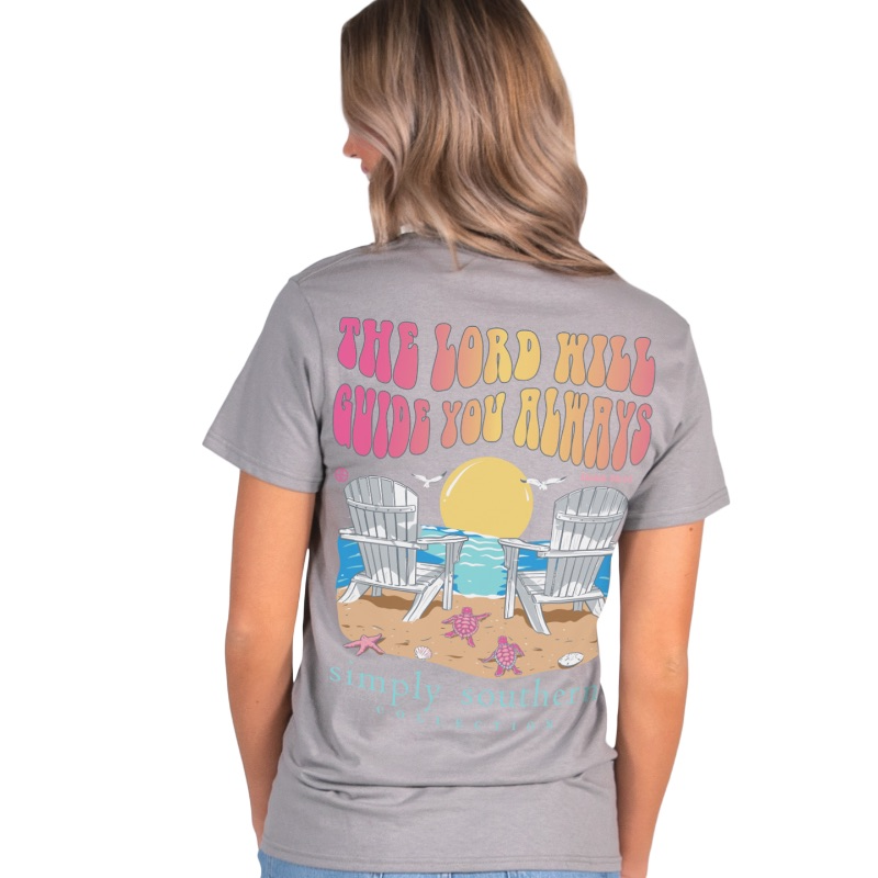 Simply Southern “The Lord Will Guide You Always” Youth Short Sleeve Tshirt