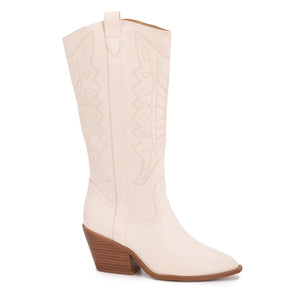 Howdy winter white corky tall cowgirl boots