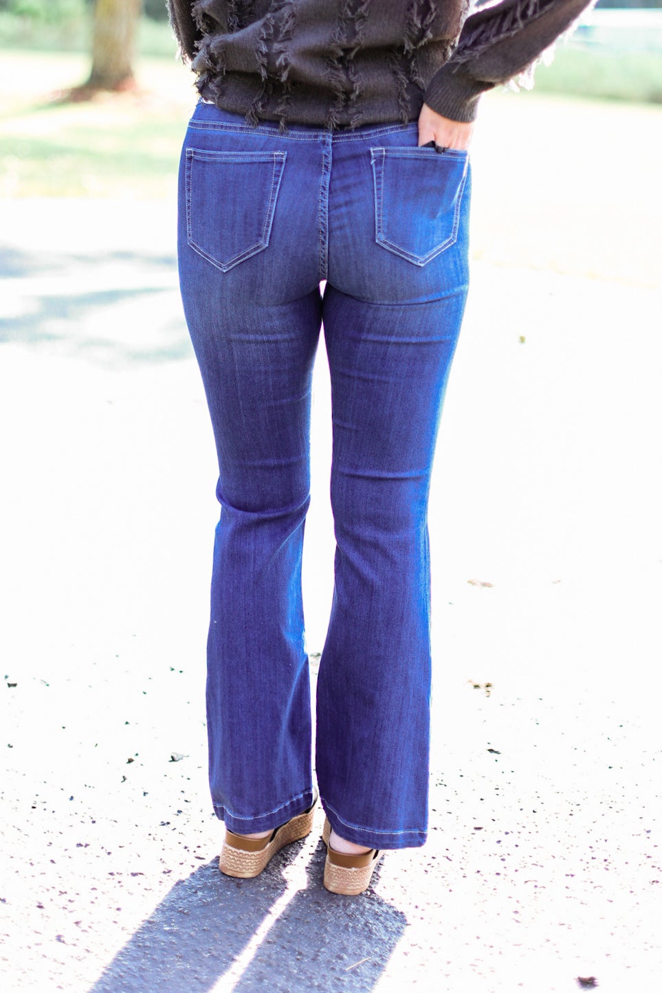 Cello Mid Rise Pull On  petite Jeans in Medium wash