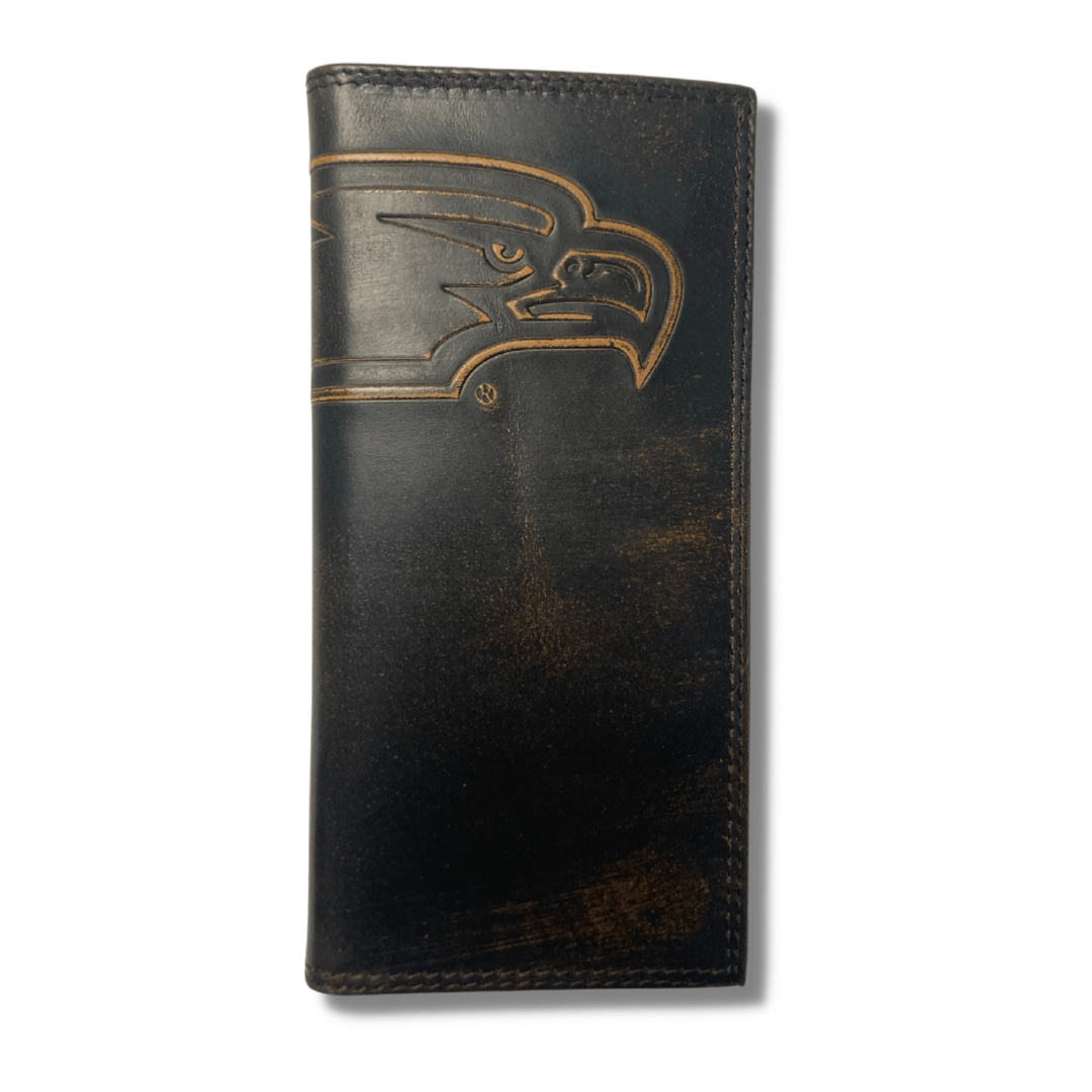 Zep-Pro Georgia Southern Univeristy Burnished Genuine Leather Bifold or Trifold Wallet