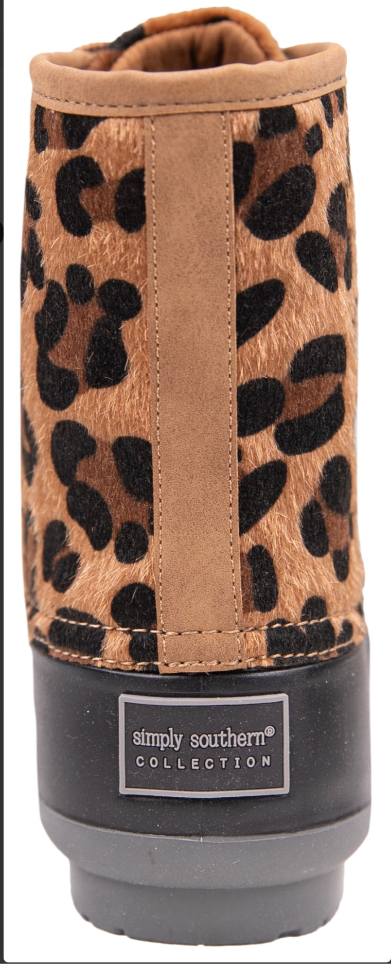 Simply Outdoors Lace Up Duck Boots in leopard print
