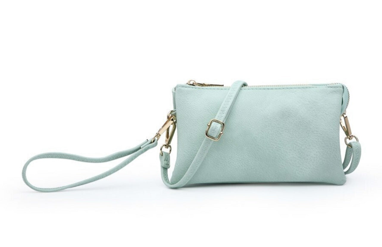 Riley Monogrammable 3 Compartment Crossbody/Wristlet, VARIOUS STYLES