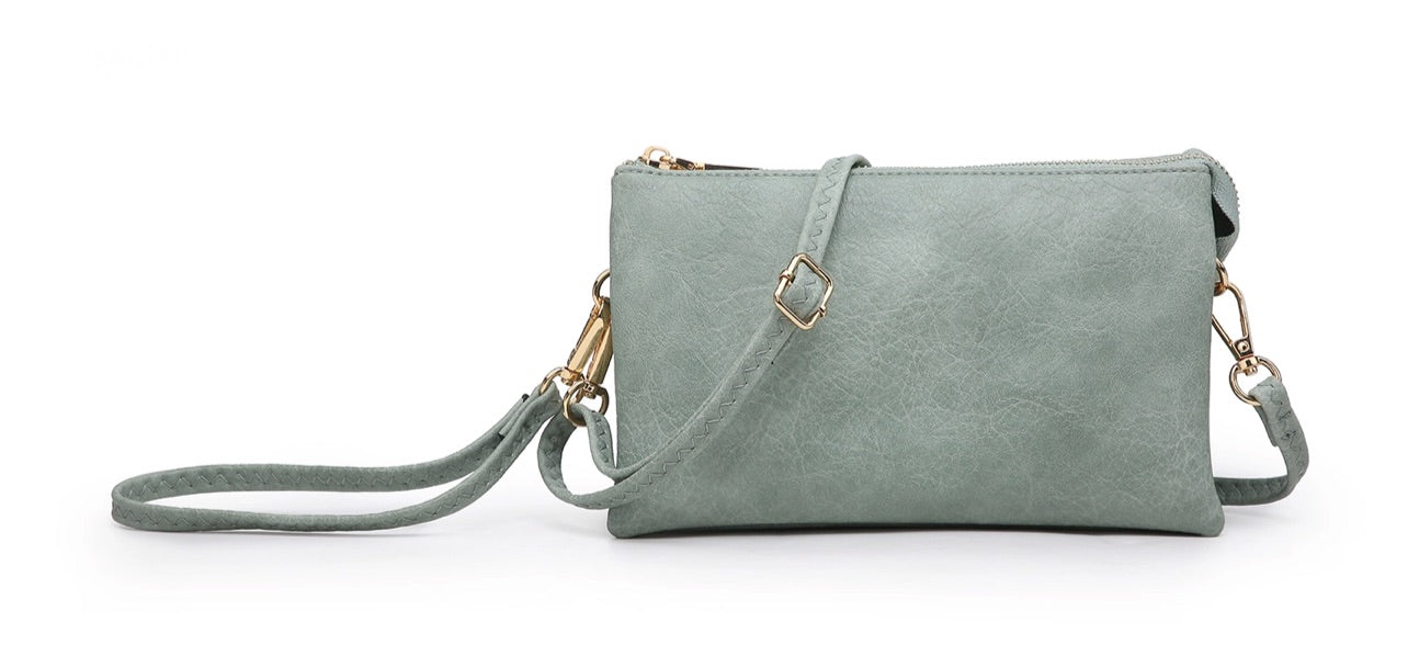 Riley Monogrammable 3 Compartment Crossbody/Wristlet, VARIOUS STYLES