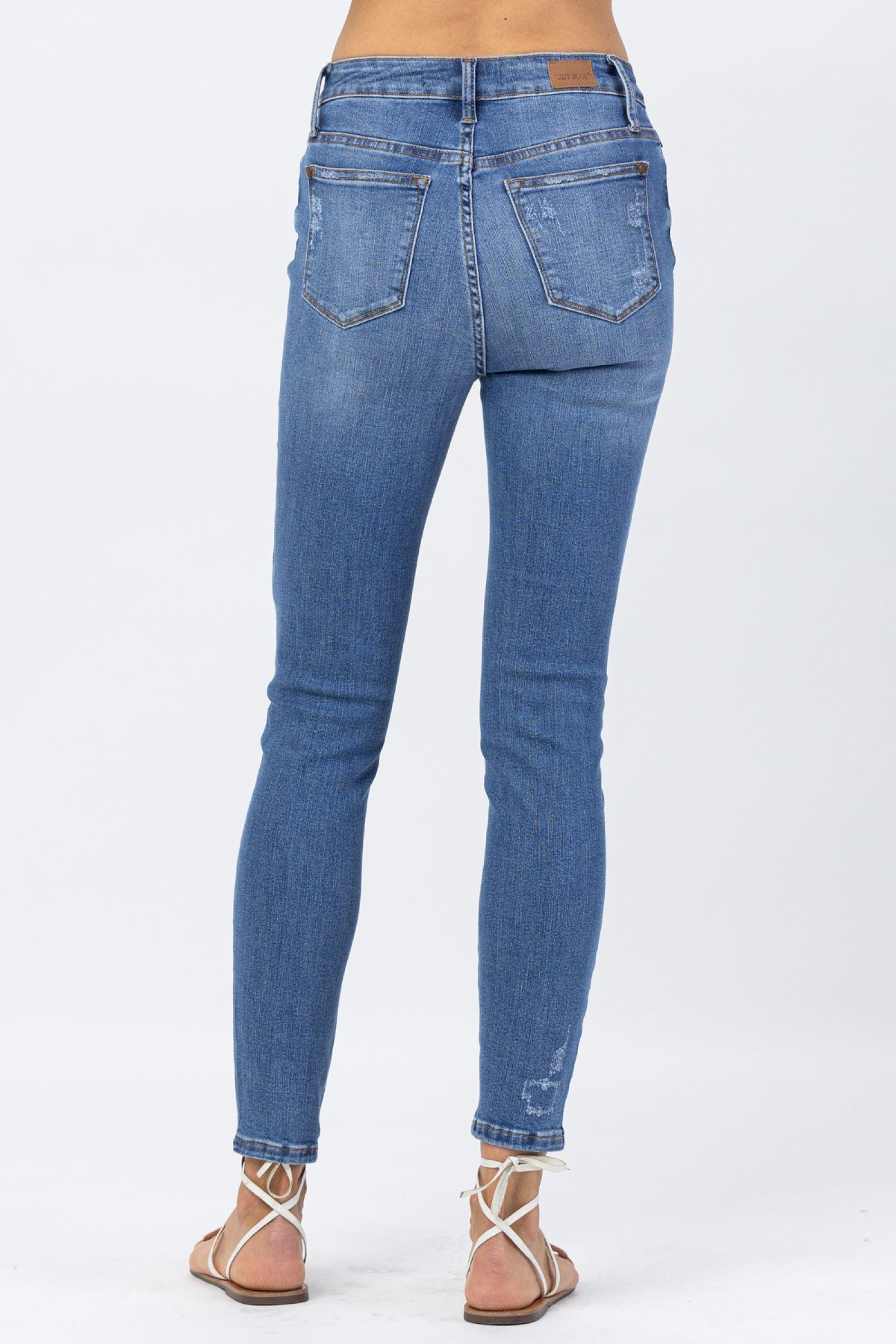 Judy blue curvy HIGH WAIST LEMON PATCH SKINNY