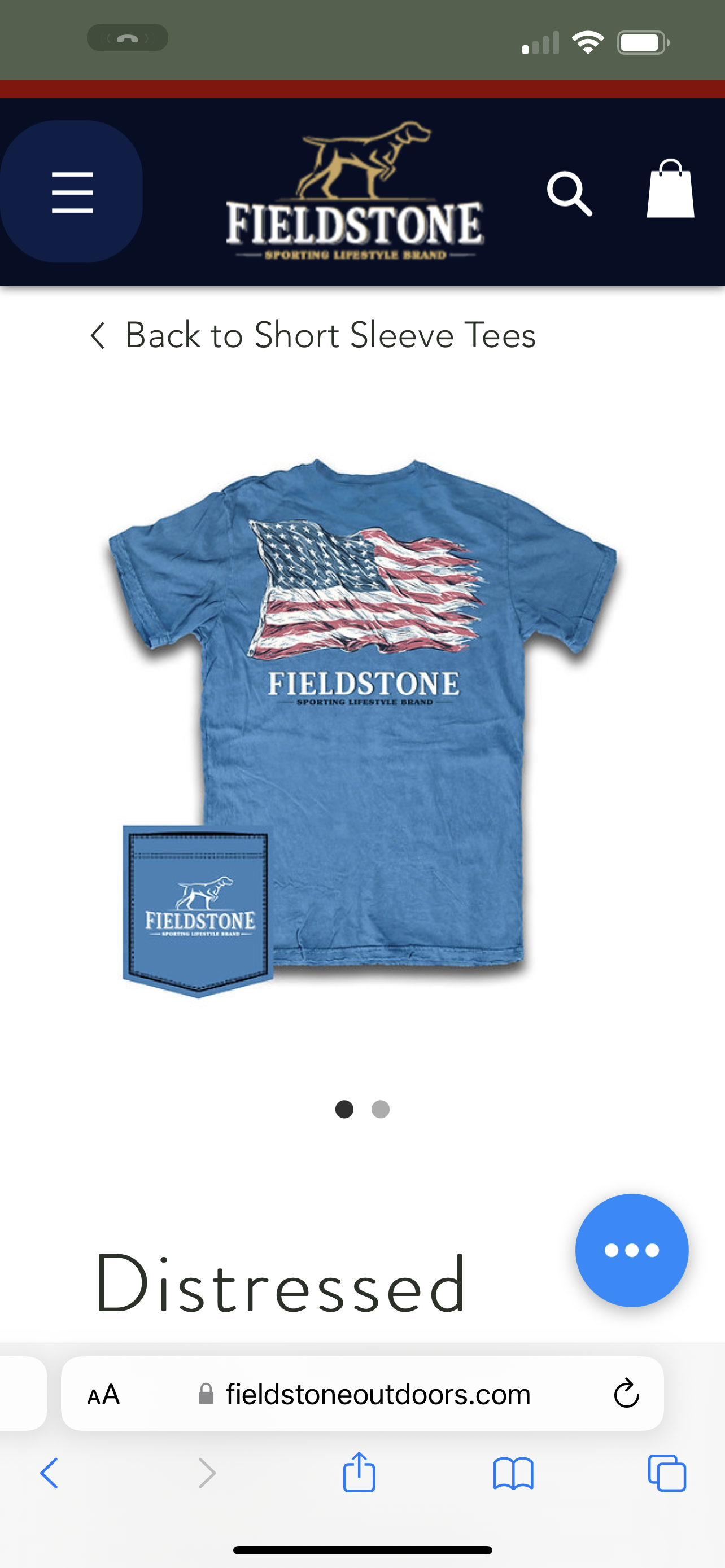 Toddler fieldstone flag tshirt