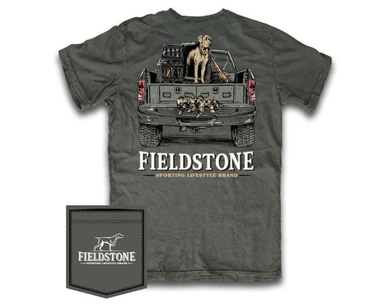 Fieldstone Truckbed Dog Short Sleeve Pocket Tee