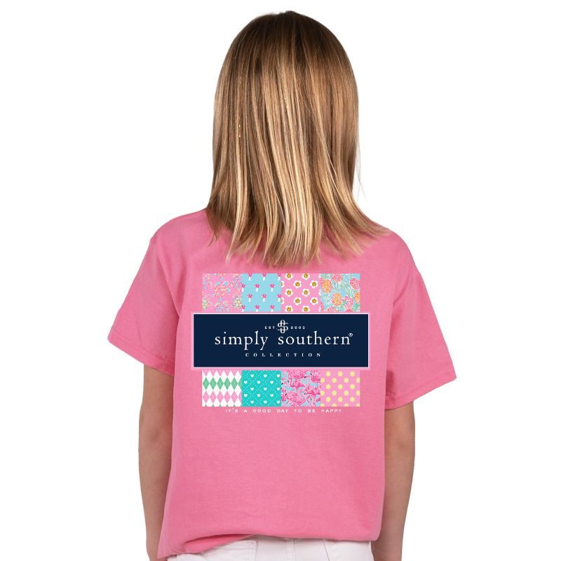 Simply Southern “patchwork” Youth Short Sleeve Shirt
