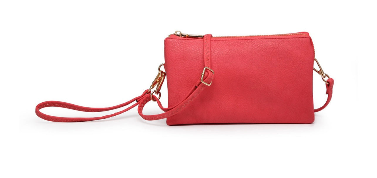 Riley Monogrammable 3 Compartment Crossbody/Wristlet, VARIOUS STYLES