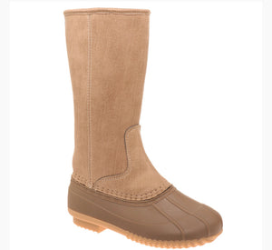 Outwoods Kids Fall-22 in Nude Tall Zip Up Duck Boots