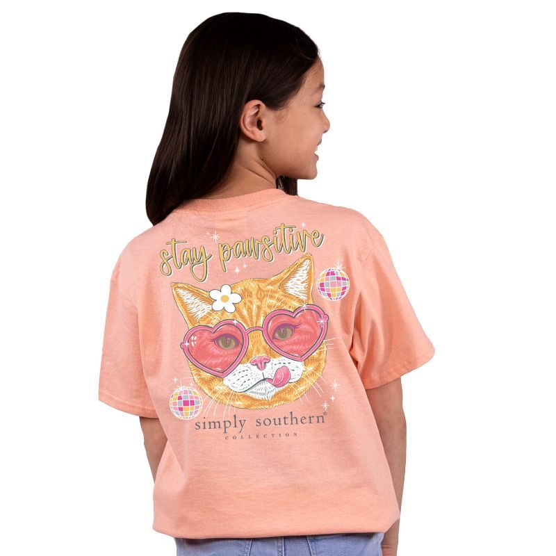 Simply Southern “cat” Youth Short Sleeve Shirt