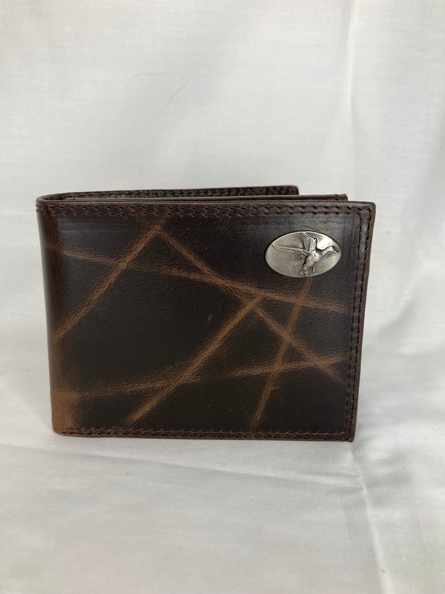 Zep-Pro Flying Duck Wrinkle Leather Bifold Wallet